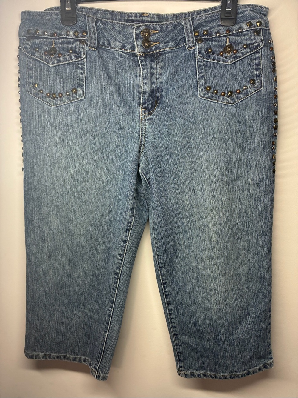 Baccini Light Blue Studded Ankle Jeans